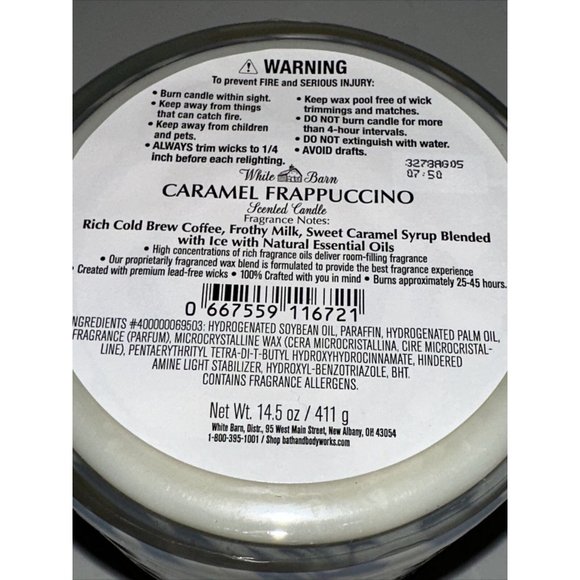 Bath & Body Works Caramel Frappuccino Candle- 3 Wick- 14.5 oz NEW - Picture 12 of 12
